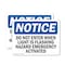 Signmission Do Not Enter When Light Is Flashing Hazmat OSHA Notice Sign, Plastic, 14in W x 10in L, 2PK OS-2PACK-NS-P-1014-L-11248 - alternate 1